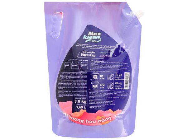 Nước giặt xả MaxKleen hương hoa nắng túi 3.8kg