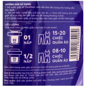 Nước giặt xả MaxKleen hương hoa nắng túi 3.8kg