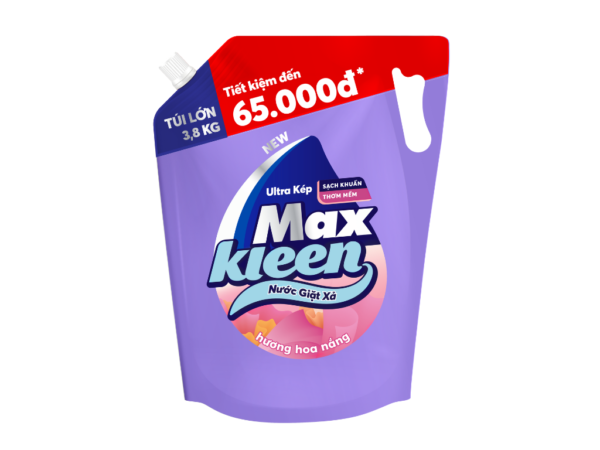 Nước giặt xả MaxKleen hương hoa nắng túi 3.8kg