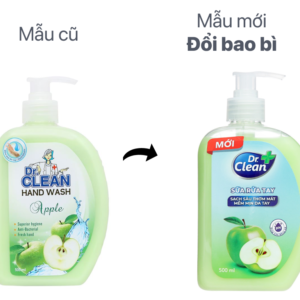 Nước rửa tay sạch khuẩn Dr. Clean hương táo chai 500ml