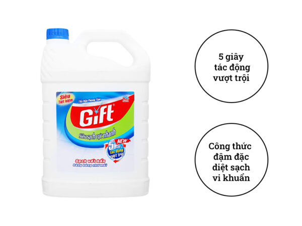 Nước tẩy nhà tắm Gift đậm đặc siêu sạch can 3.8kg