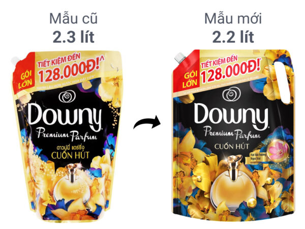 Nước xả Downy hương nước hoa cuốn hút túi 2.2 lít