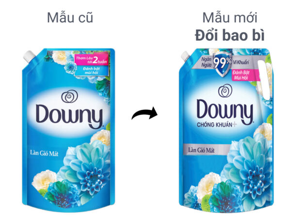 Nước xả vải Downy làn gió mát túi 1.5 lít