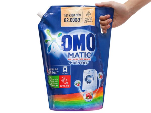 Nước giặt OMO Matic cửa trước khử mùi thư thái hương hoa oải hương túi 3.6kg