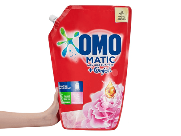 Nước giặt OMO Matic Comfort hương hoa hồng Ecuador túi 2kg