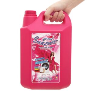 Nước giặt xả đậm đặc Thái Lan Sanzoft Lovely Pink hương ngọt ngào hồng 5000ml