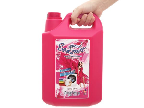 Nước giặt xả đậm đặc Thái Lan Sanzoft Lovely Pink hương ngọt ngào hồng 5000ml