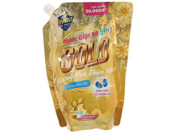 Nước Giặt Xả GOLD 5 in 1 SWAT hương Coco Mademoiselle sang trọng Túi 2.2Kg