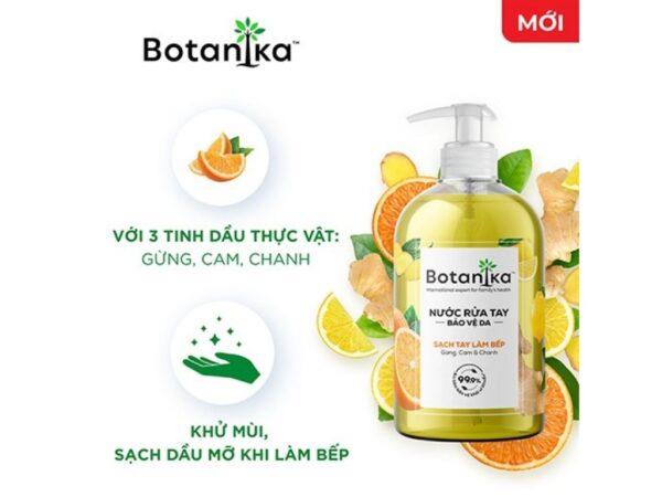 Nước rửa tay Botanika bảo vệ da sạch tay làm bếp chai 500g