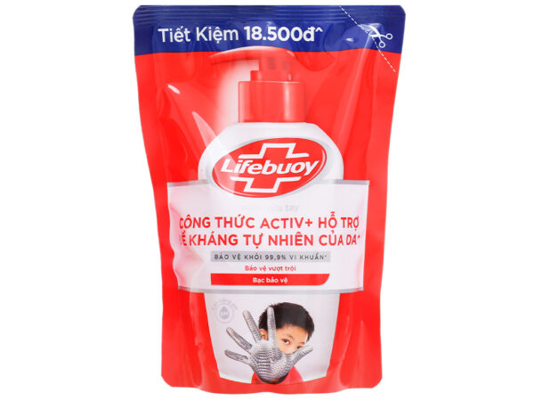 Nước Rửa Tay Lifebuoy Bạc Bảo Vệ Diệt Khuẩn Túi 400G