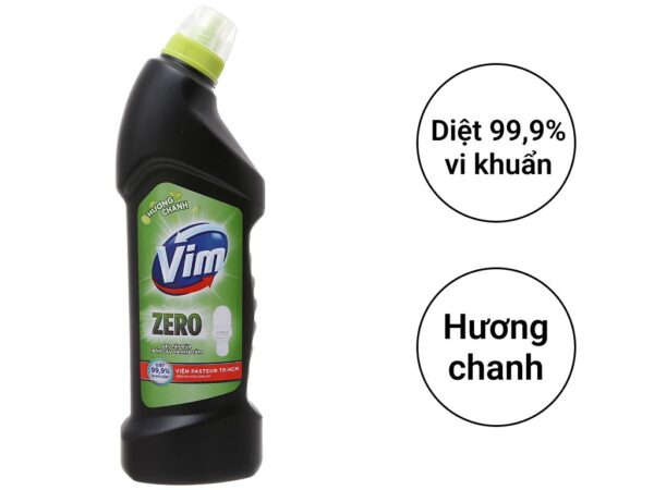 Nước tẩy bồn cầu Vim Zero hương chanh Xanh Chai 750ml