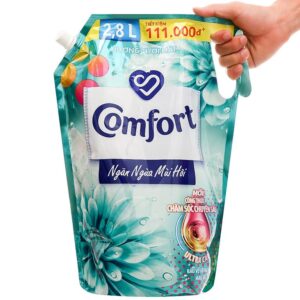 Nước xả vải Comfort Ngăn ngừa mùi hôi Hương Tươi Mát túi 2.8l