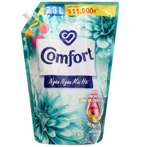 Nước xả vải Comfort Ngăn ngừa mùi hôi Hương Tươi Mát túi 2.8l