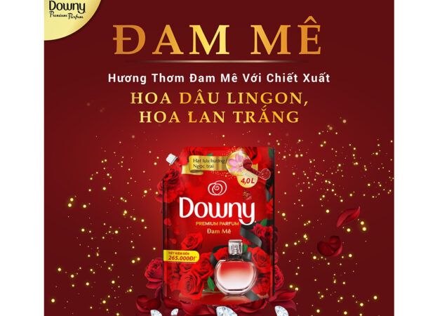 Nước Xả Vải Downy Hương Đam Mê 4L