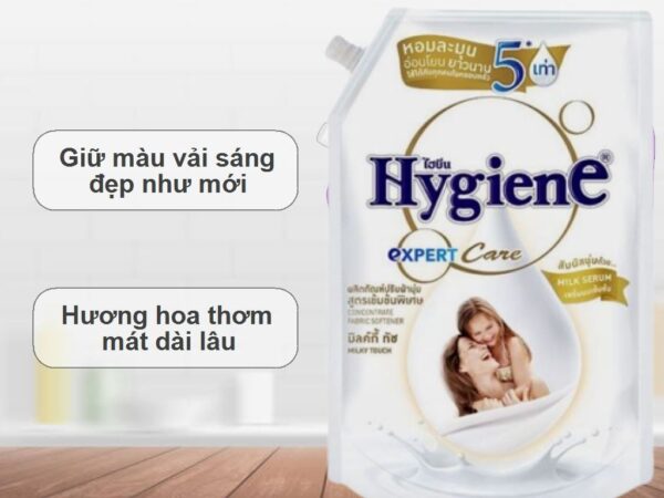 Nước xả vải Hygiene Expert Care trắng Milky Touch túi 2.2 lít