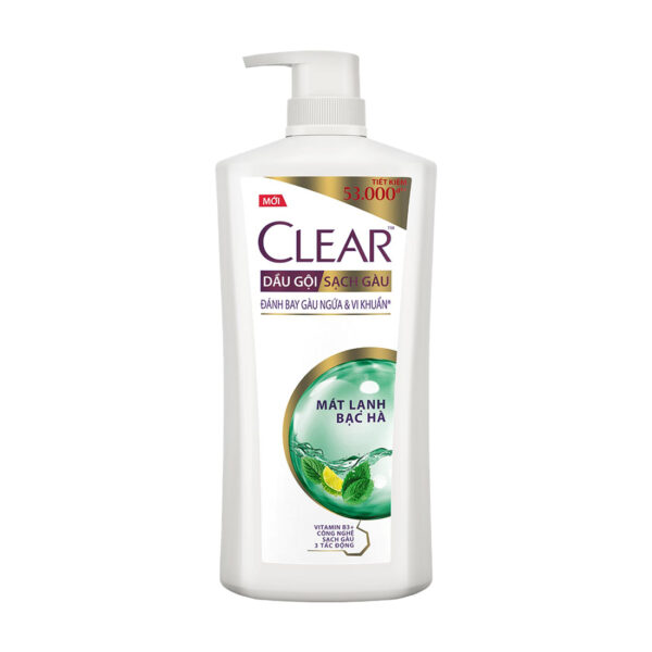 Dầu gội Clear bạc hà mát lạnh sạch gàu (630g)