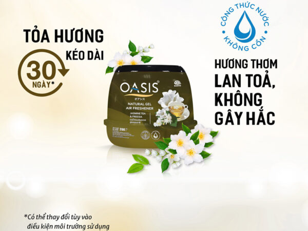 Sáp thơm Oasis natural jasmine tea & freesia 200g