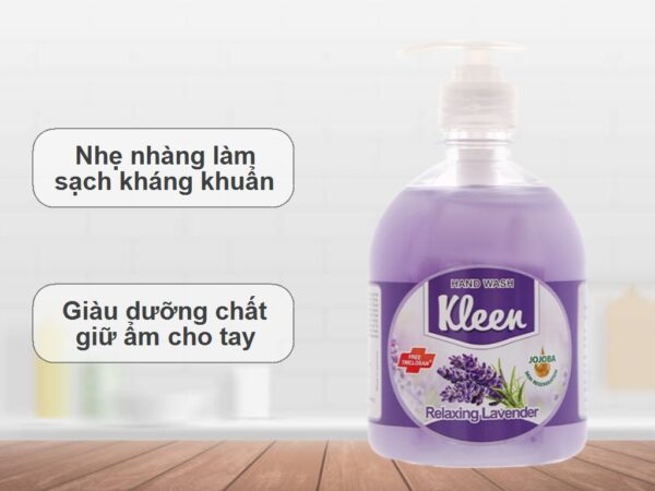 Nước rửa tay Kleen hương lavender chai 500ml