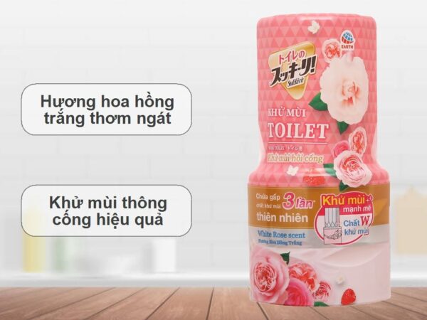 Khử mùi toilet Sukkiri hoa hồng 400ml