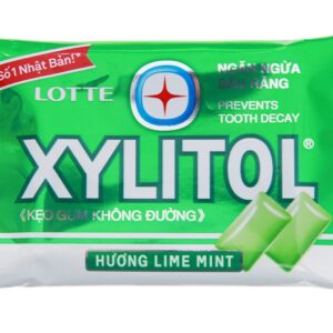 Kẹo gum không đường Lotte Xylitol hương Lime Mint vỉ 11.6g