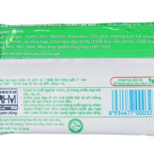 Kẹo gum không đường Lotte Xylitol hương Lime Mint vỉ 11.6g