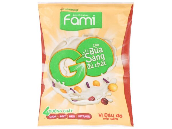 Sữa đậu nành đậu đỏ nếp cẩm Fami Go bịch 200ml