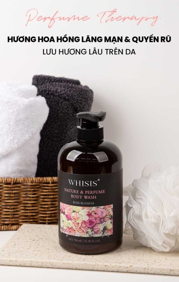 Sữa tắm hoa hồng WHISIS Nature & Parfum Body Wash Rose Blossom 750ml