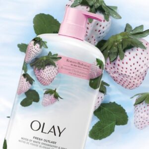 Sữa Tắm Olay Tươi Mát Dài Lâu Hương Dâu Và Bạc Hà 650ml - 887ml