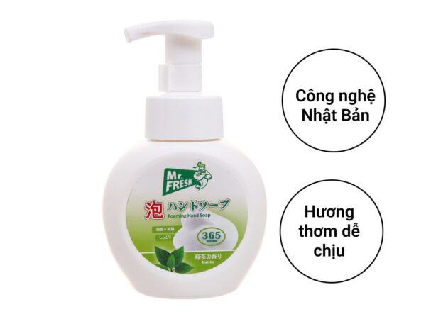 Sữa rửa tay bọt tuyết Mr.Fresh hương trà xanh chai 365ml