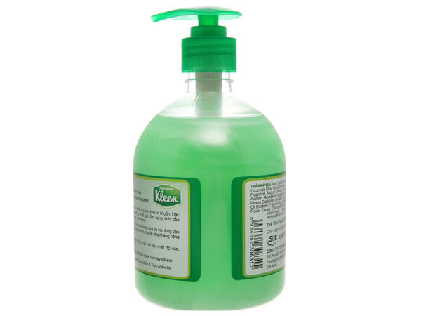 Nước rửa tay Kleen hương trà xanh chai 500ml