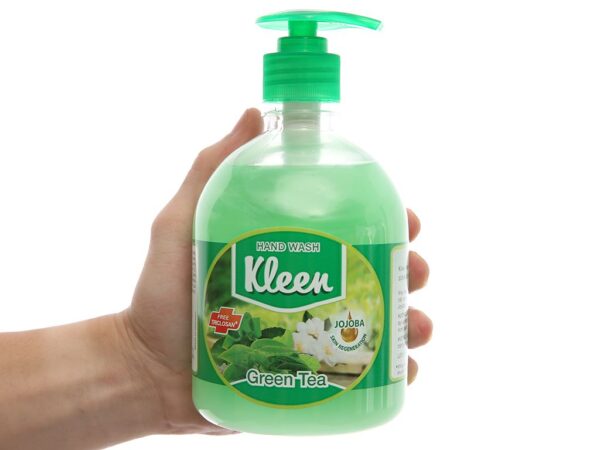 Nước rửa tay Kleen hương trà xanh chai 500ml