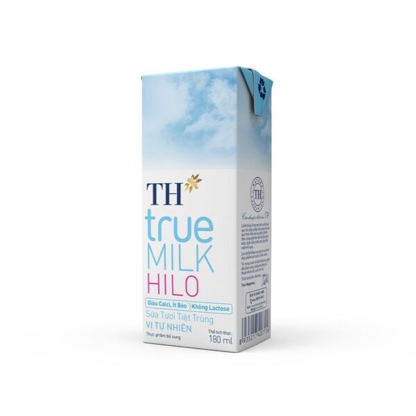 Sữa tươi vị tự nhiên TH true MILK HILO 180ml