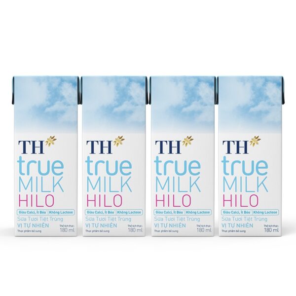 Sữa tươi vị tự nhiên TH true MILK HILO 180ml