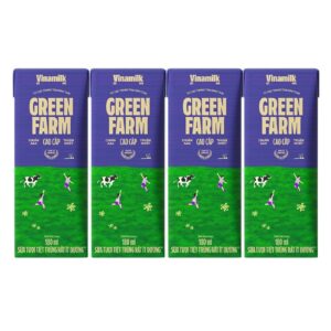 Sữa Tươi Tiệt Trùng Vinamilk Green Farm - Sữa Tươi 100% Ít Đường 180ml