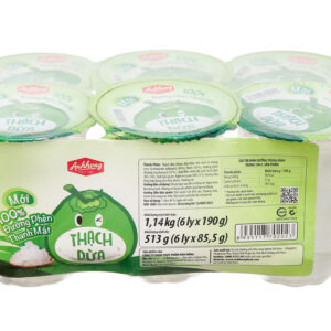 Thạch dừa Ánh Hồng lốc 6 ly 190g