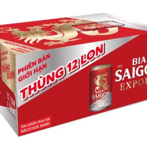 Thùng 12 lon bia Sài Gòn Export 330ml