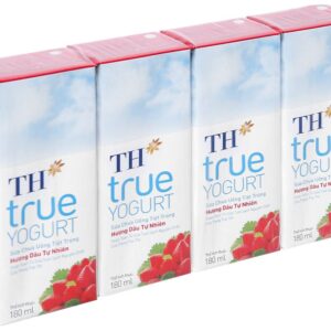 Sữa chua uống tiệt trùng hương dâu TH True Yogurt 180ml