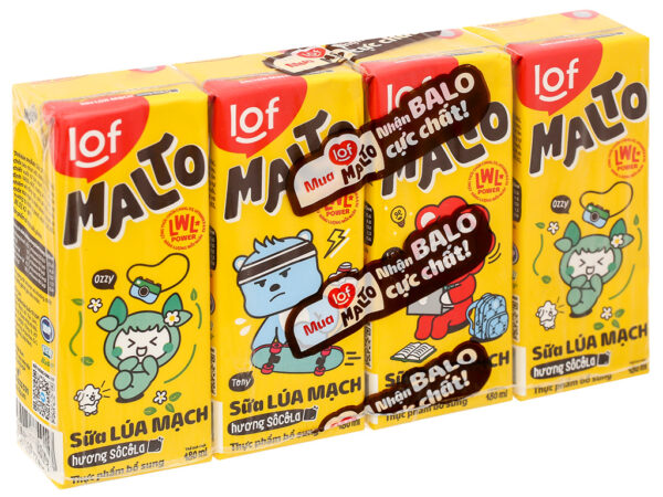 Sữa lúa mạch Lof Malto socola 180ml