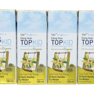 Sữa tươi tiệt trùng TH True Milk Topkid Organic Vanilla 180ml