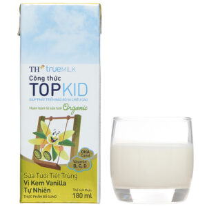 Sữa tươi tiệt trùng TH True Milk Topkid Organic Vanilla 180ml