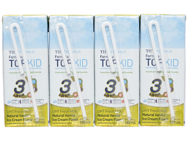 Sữa tươi tiệt trùng TH True Milk Topkid Organic Vanilla 180ml