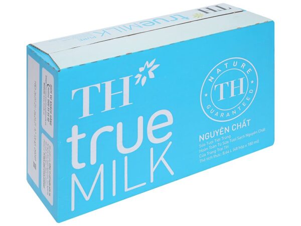 Sữa tươi tiệt trùng nguyên chất không đường TH true MILK hộp 180ml