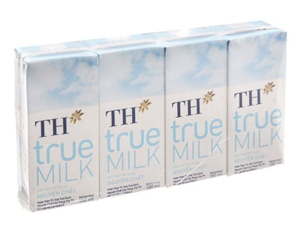 Sữa tươi tiệt trùng nguyên chất không đường TH true MILK hộp 180ml