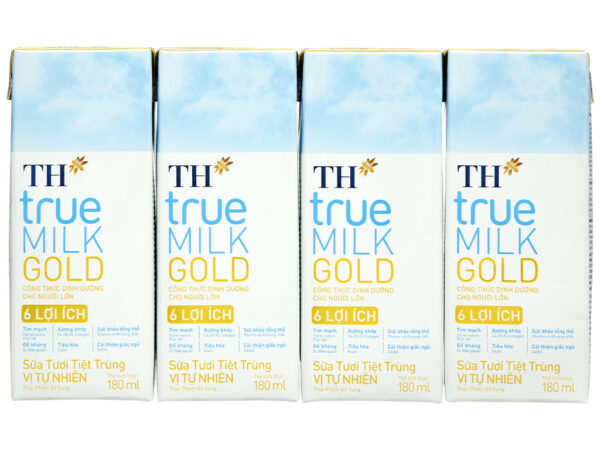 Sữa Tươi Tiệt Trùng Vị Tự Nhiên TH true MILK GOLD Người Lớn 180 ml