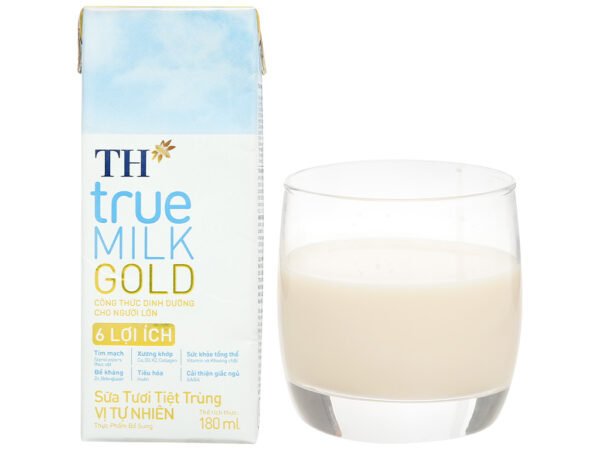 Sữa Tươi Tiệt Trùng Vị Tự Nhiên TH true MILK GOLD Người Lớn 180 ml