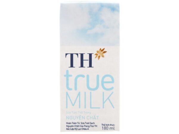 Sữa tươi tiệt trùng nguyên chất không đường TH true MILK hộp 180ml