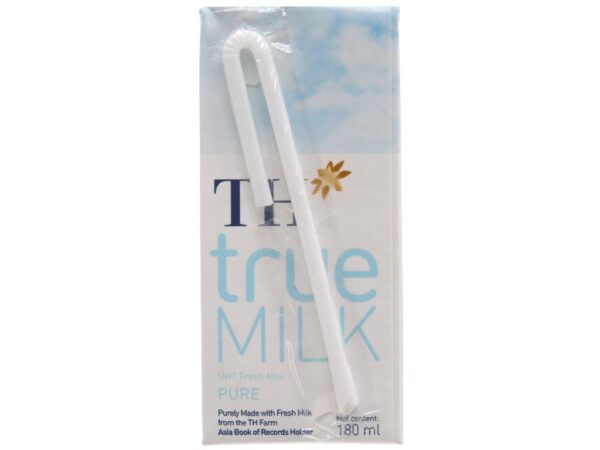 Sữa tươi tiệt trùng nguyên chất không đường TH true MILK hộp 180ml