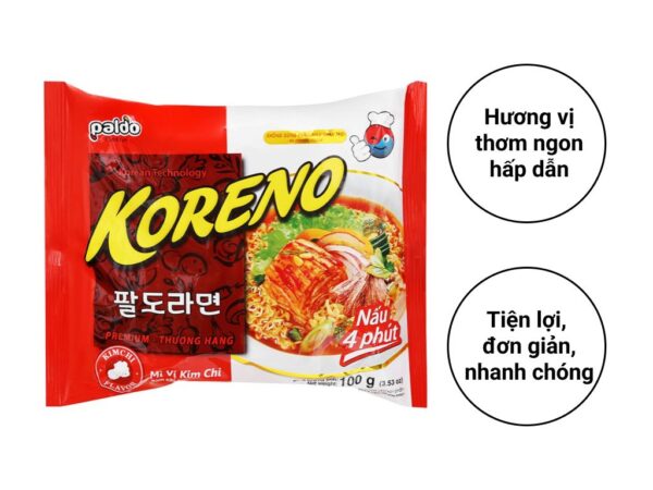 Mì Koreno vị kim chi gói 100g