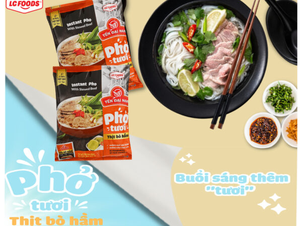 Phở Tươi LC Foods Thịt Bò Hầm Gói 90G