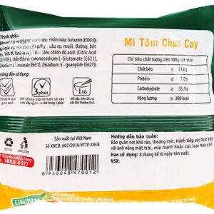 Mì 3 Miền tôm chua cay gói 65g